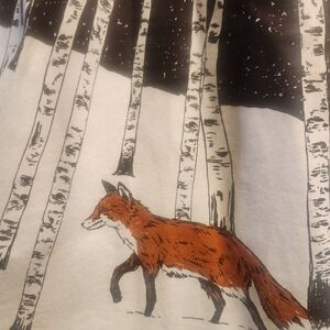 Anthropologie Cotton Fox In Snowstorm Full Skirt